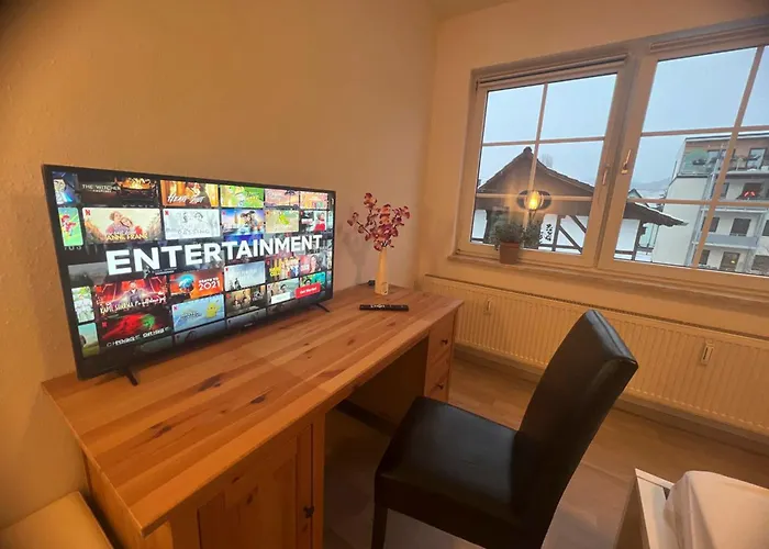 Grosse & Voll Ausgestattete Apartments, Studios, Doppelzimmer, Workspace, Parkplatz, Netflix, Prime & Schnelles Wifi In Ruhiger Lage Mit Garten * Rudolstadt